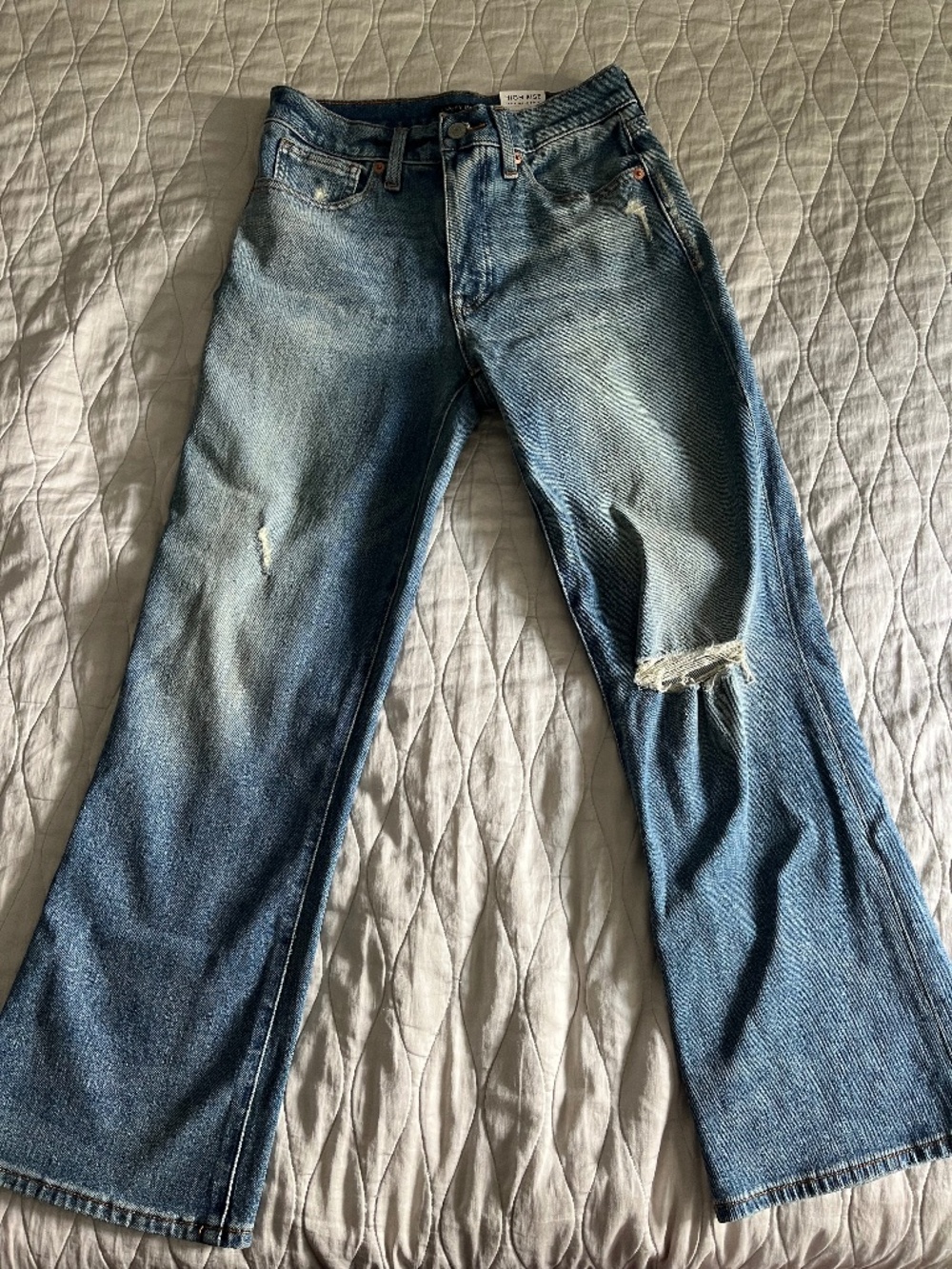 NEW Lucky Brand Bridgette High Rise Crop Mini Boot Jeans Size 4/27 - Picture 2 of 7